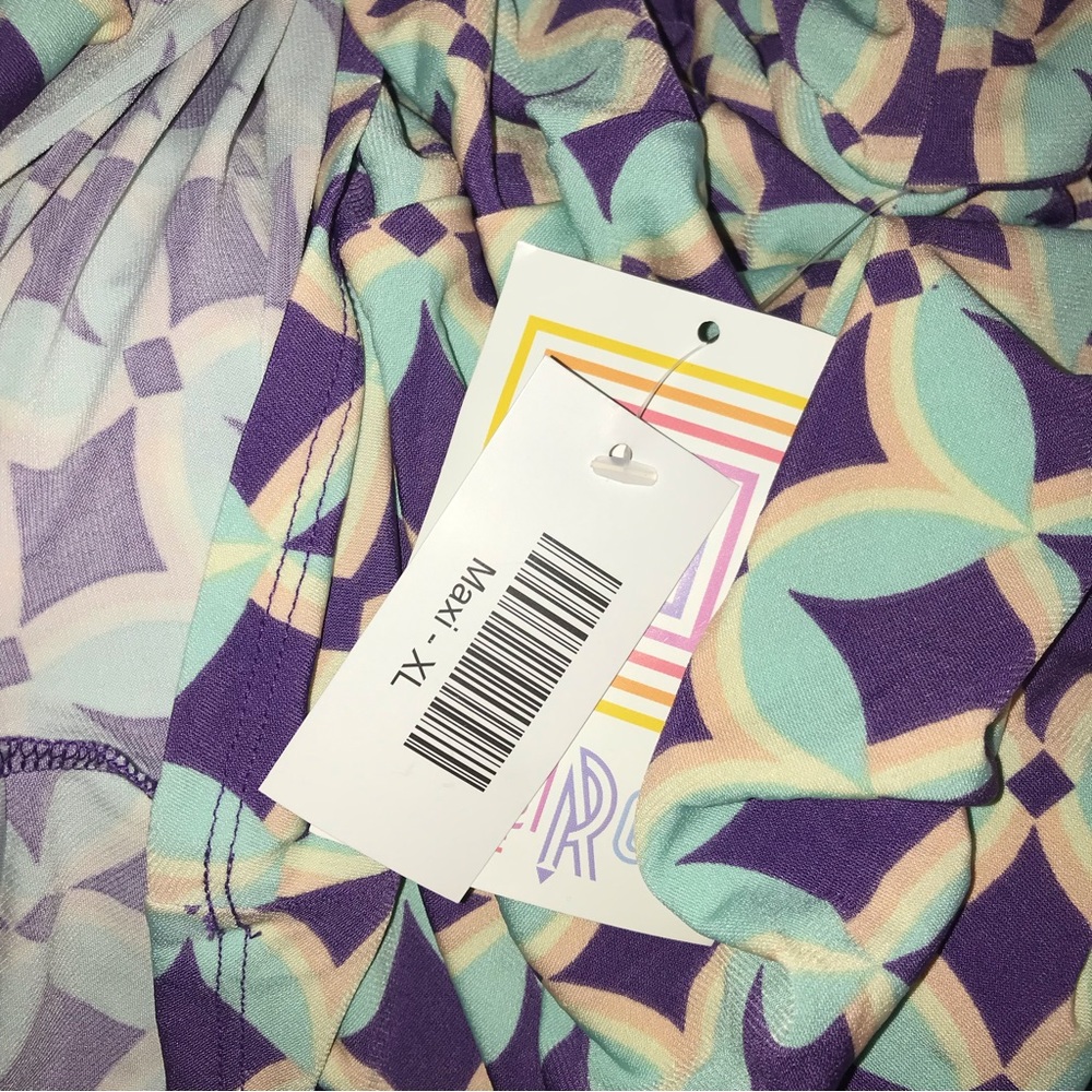 LuLaRoe Geometric Maxi Stretch Skirt Full Length Size XL - NWT - Picture 5 of 5